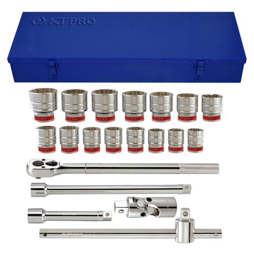 3/4" Drive 20 Piece Socket Set Fractional SAE 12 Point