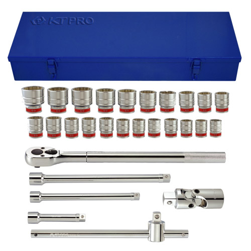 3/4" Drive 28 Piece Socket Set Fractional SAE 12 Point