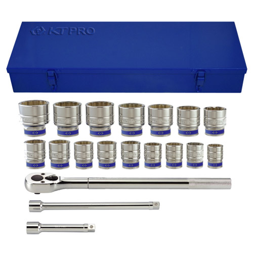 3/4" Drive 19 Piece Socket Set Metric 12 Point