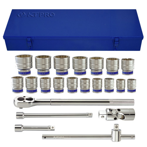 3/4" Drive 22 Piece Socket Set Metric 12 Point