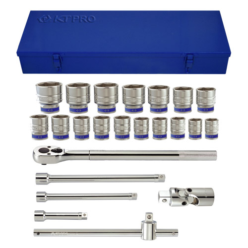 3/4" Drive 23 Piece Socket Set Metric 6 Point