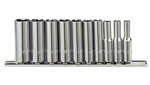 1/4" Drive 10 Piece Socket Set Metric 6 Point