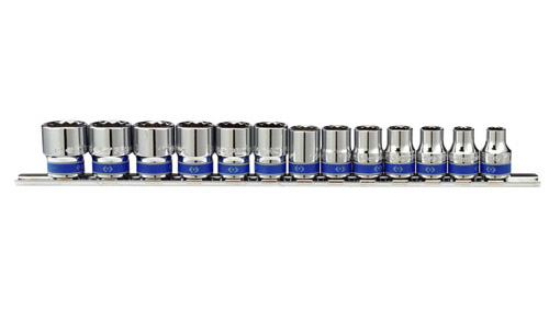 3/8" Drive 13 Piece Socket Set Metric 12 Point