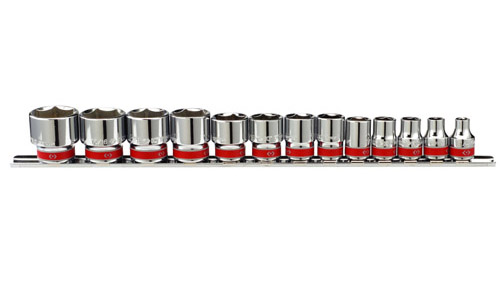 3/8" Drive 13 Piece Socket Set Fractional SAE 6 Point