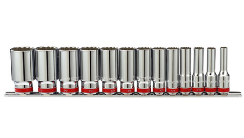 3/8" Drive 13 Piece Socket Set Fractional SAE 12 Point