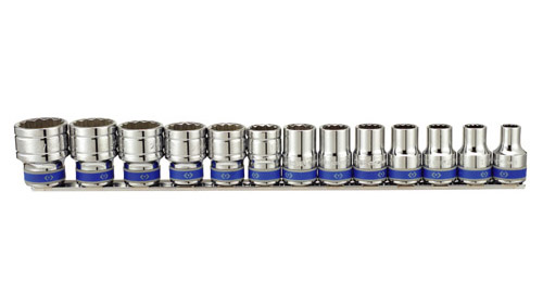 1/2" Drive 13 Piece Socket Set Metric 12 Point