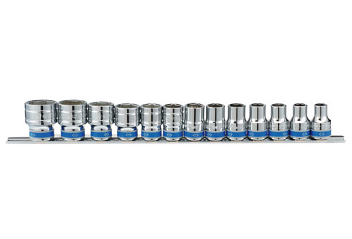 1/2" Drive 13 Piece Socket Set Metric 6 Point