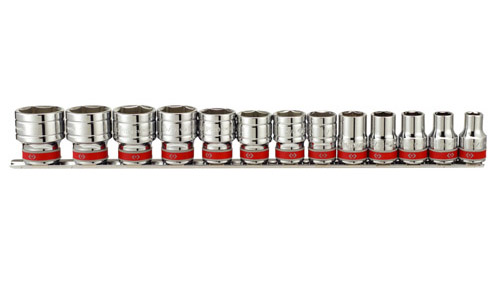 1/2" Drive 13 Piece Socket Set SAE 6 Point