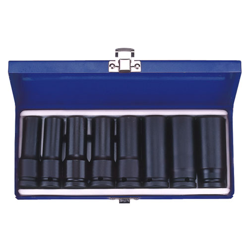 1/2" Drive Drive 8 Piece Impact Socket Set Metric 6 Point