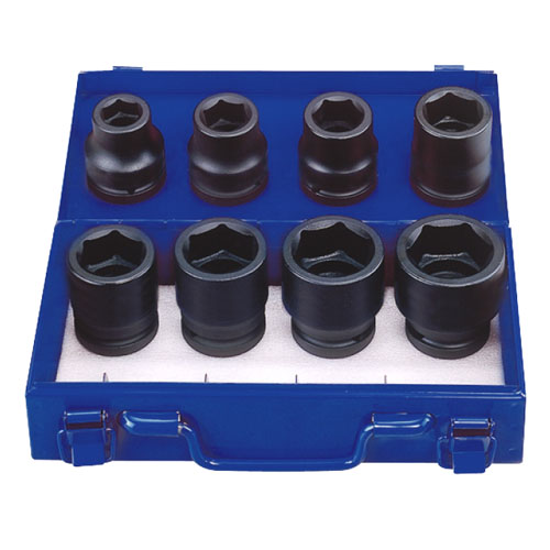 3/4" Drive Drive 8 Piece Thin Wall Impact Socket Set Metric 6pt