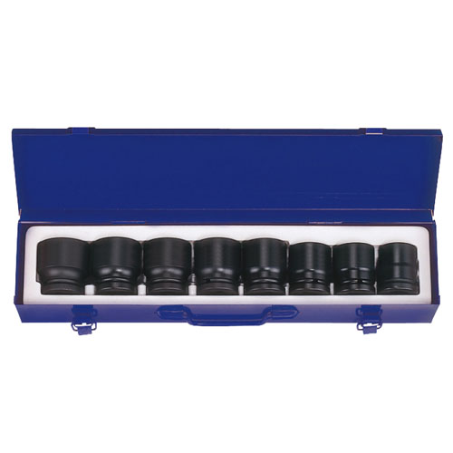 3/4" Drive Impact Socket 6 Point Metric Set 8 Piece
