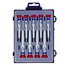 9 Piece Slotted Head Precision Screwdriver Set