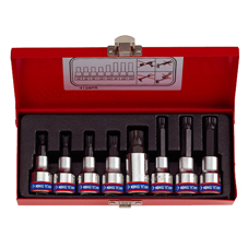 1/2" Drive Spline Bit 8 Piece Socket Set 12 Point