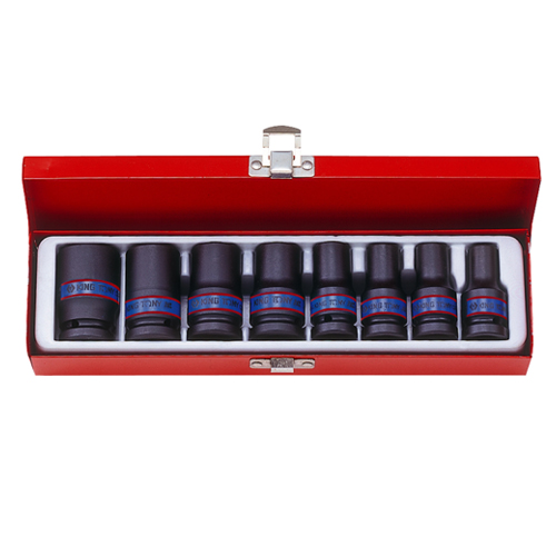 1/2" Drive Impact 8 Piece Metric Socket Set 6 Point