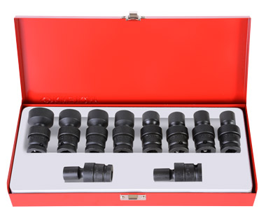 1/2" Drive Impact 10 Piece SAE Universal SAE Socket Set 6 Point