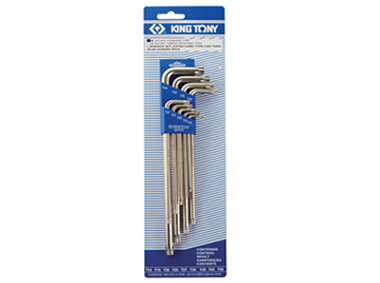 9 Piece Star L-Wrench Sets T10 - T50