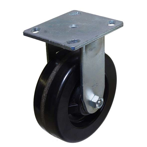 Replacement 6" Flat Top Rigid Phenolic Caster 900# Capacity