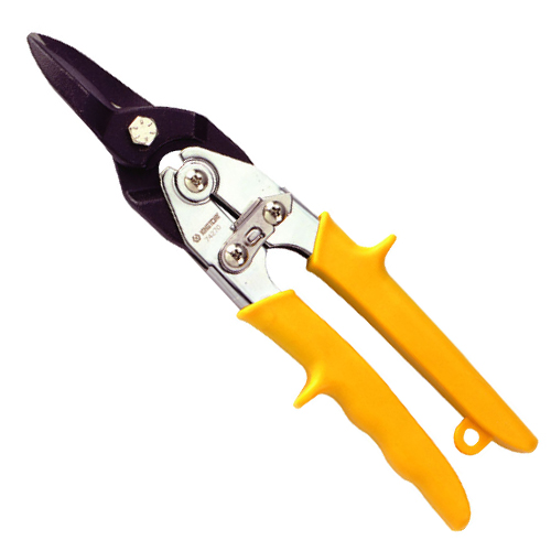 Figure Tin Snips Long Cut 10" Yellow