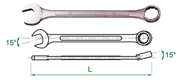 1-5/8" Satin Finish Combination Wrench 12 Point