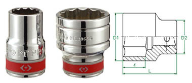 1" Drive Socket 2-3/16" SAE 12 Point