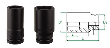 3/4" Drive Impact 46mm Socket Metric 6 Point