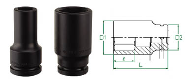 3/4" Drive Impact 1-3/4" Socket SAE 6 Point