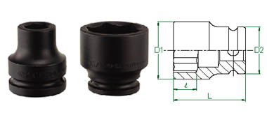 1" Drive Impact 1-7/8" SAE Socket 6 Point