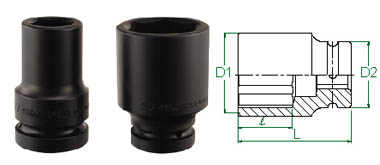 1" Drive Impact 58mm Socket 6 Point
