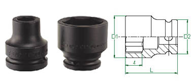 1-1/2" Drive Impact 46mm Socket 6 Point