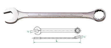 2-1/8" Combination SAE Satin Wrench 12 Point
