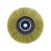 3" Course Brass Wire Wheel Brush with 1/4" Hex Shank for Drill
