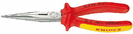 8" Snipe Nose Side Cutting Pliers, 1000V Insulated Grip