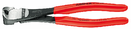 5-1/2" High Leverage End Cutting Nippers, Polished Head
