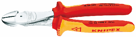 7-1/4" Hi-Leverage Diag. Cutters, Chrome Plated