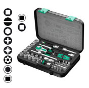 8100 SA 2 Zyklop Premium Ratchet Set, 1/4" Drive, Metric