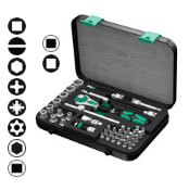 8100 SA 4 Zyklop Premium Ratchet Set, 1/4" Drive, Imperial