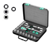 8100 SB 3 Zyklop Ratchet Set, 3/8" Drive, Imperial