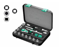 8100 SA 3 Zyklop Ratchet Set, 1/4" Drive, Imperial