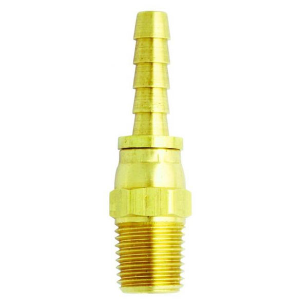 1/4 NPT Thread Brass Male Full Swivel Hose Fitting (1/4 Hose ID