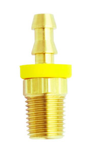 1/4" NPT Push On & Lock On Brass Male Hose End (3/8" Hose ID)