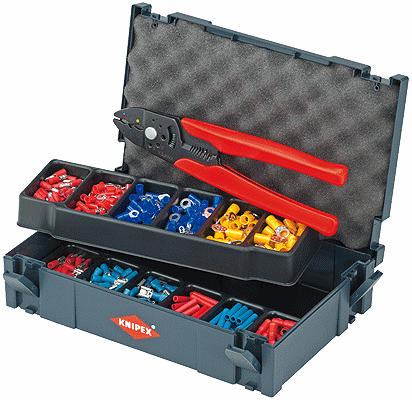 300pc. Crimp Asmt. for Cable Connectors w/Pliers 9732225