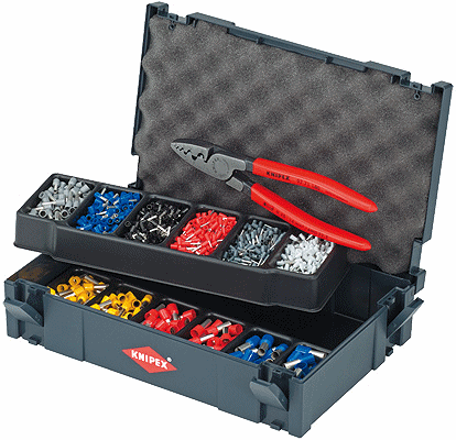 950pc. Crimp Asmt. for End Sleeves (Ferrules) w/Pliers 9771180