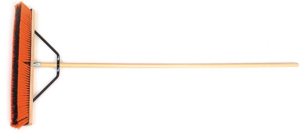24" Traditional Hardwood Block Push Broom 60" lacquered Handle