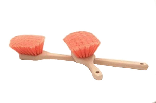 8" Soft Flagged Orange Synthetic Bristles