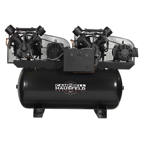 20HP 230V 3PH Two Stage Duplex Air Compressor 200 Gal