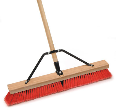 18" Push Broom with FlexSweep Connector, 60"x 1-1/8" Lacquered H