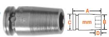 1/4" Square Drive Socket, Metric 4.5mm Hex Opening