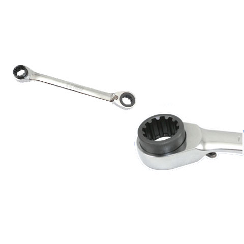 Metric Deep Reach Ratcheting Spline Wrench 17mm x 19mm