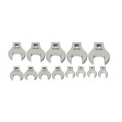 thumbnail image 2 of King 8-Piece 3/8" Drive Crowfoot Wrench Set - SAE, Chrome Finish 2 of 6