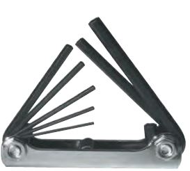 7 pc SAE Folding Hex Key Set Set